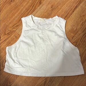 White Sleeveless Crop Top